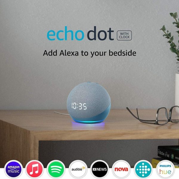 Echo Dot (4th Gen) | Smart speaker with clock and Alexa | Twilight Blue - Image 5