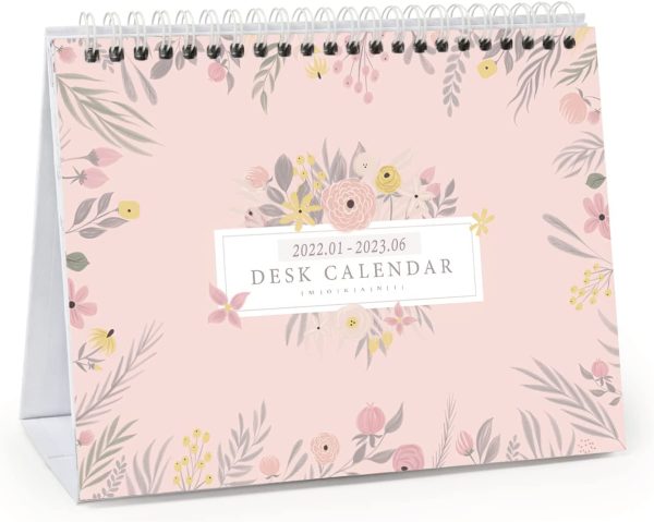 Small Desk Calendar 2022-2023 (8"x6"), Mini Monthly Desktop Calendar from January 2022 to June 2023, Academic Year Standing Desk Calendars with Planner Stickers - Image 4