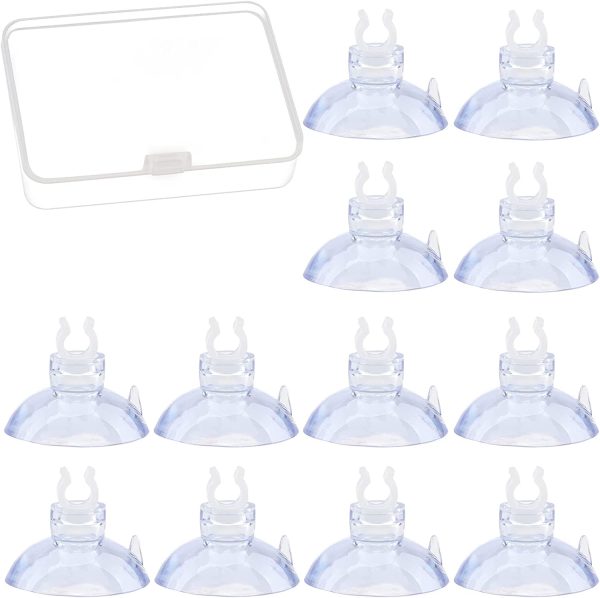 Kepfire 12 Pcs Aquarium Without Hook Suction Cup Rubber Transparent Hose Holder Fish Tank Tubing Adjustable Airline Tube Holder Accessories - Image 3