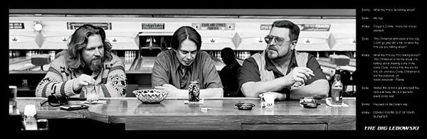 The Big Lebowski - Movie Poster (Memorable Quotes) (Size: 36" x 12") (by Poster Stop Online) - Image 3