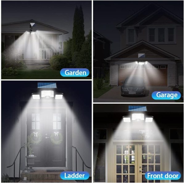 Solar Lights Outdoor 192 LED Solar Motion Sensor Lights Outdoor 2400 mAh Solar Powered LED Flood Light - Image 4