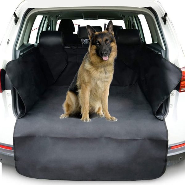 Extra Large Dog Car Boot Cover SUV Liner Rear Trunk Protector Cargo Hammock for Dogs Puppies Dog Car Floor Van Seat Protector Waterproof Nonslip Double Layers Thickened XLarge Size(130 * 147 * 52cm) Black - Image 6