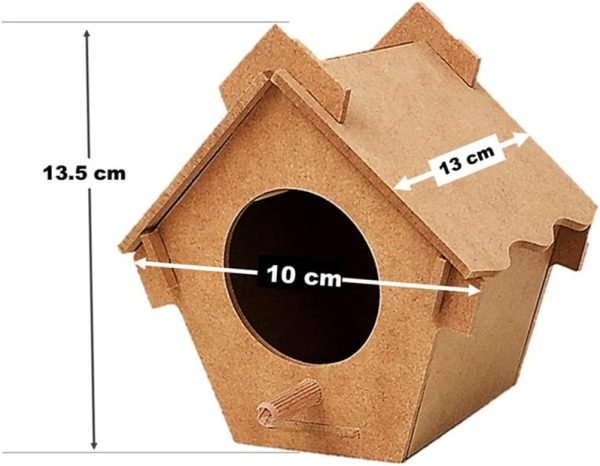 DIY Bird House Painting Kit with Ready to Use 6 Colours Acrylic Paints and 5 Brushes Build and Decorate Bird House or Nest Activity Craft Hobbies - Image 3