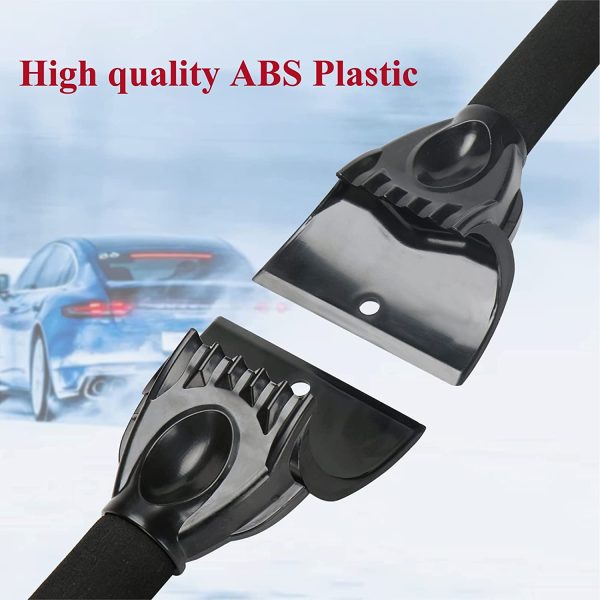 Ice Scraper 2 Pack, Snow Brushes Snow Scraper Frost Ice Removal Tool Snow Ice Brush, Sturdy, Foam Grip, Ice Scraper for Cars and Small Trucks Windshield from Scrape Frost and Ice (Black, 25cm) - Image 2