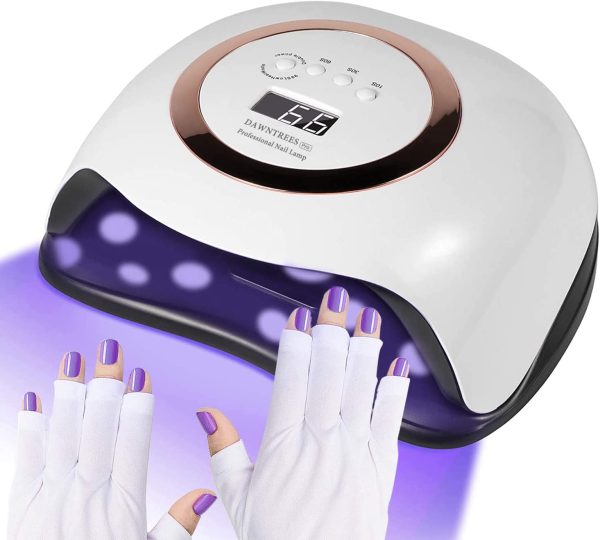 DAWNTREES Professional UV LED Nail Lamp,Polish Nail Dryer, with 4 Timer Settings, Automatic Sensor and LCD Display, Gel Curing Lamp, Gel Polishing Lamp - Image 5