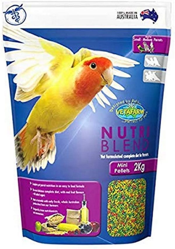 Vetafarm Nutriblend Mini Pellets for Parrots 2 kg, Large