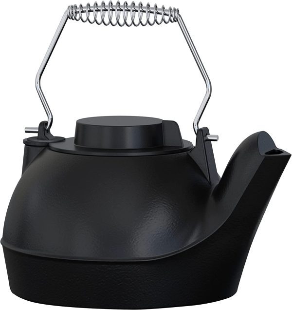 Fire Beauty Humidifying Iron Kettle??Stove Humidifier??Wood Stove Kettle??Cast Iron??Chrome handle??Matte Black - Image 2