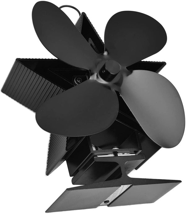 Heat Powered Fan, Fireplace Heat Fan Energy Saving 4 Blade Zinc Alloy Eco Friendly for Living Room for Home - Image 2