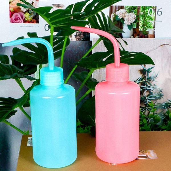 Plastic Safety Squeeze Bottle Narrow Mouth Long Tube Drip Washing Bottle Tattooing Eyelash Cleaning Washing Bottle Lab Washing Bottle