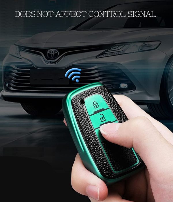 Car Key Fob Cover Keyring fit for Toyota CHR RAV4 Camry Corolla Prado Prius 2016 2017 2018 2019 2020 Accessories Keyless TPU Silicone Remote Key Case Keychain Key Holder 2 Buttons Blue - Image 7