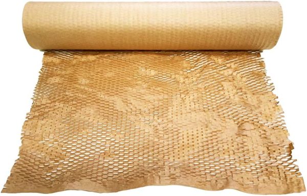 Honeycomb Kraft Paper Cushioning Wrap Roll Eco Packaging 500mm x 90m Bubble Wrap Alternative for Packing & Moving