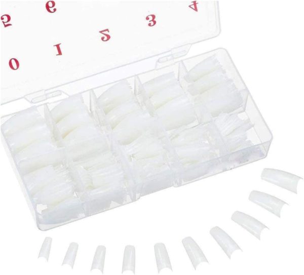 Haobase 500Pcs Nails Natural French False Nails Fake Nail Tips