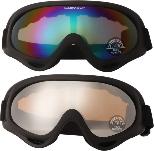 OUTDOOR SPARTA 2 Pack Ski Goggles Snowboard Goggles for Men Women & Youth, Kids, Boys & Girls, Snow Goggle Winter Skiing Sport Goggles with Helmet Anti Fog Protection, Anti-Glare Lenses, Wind Resistance - Image 6