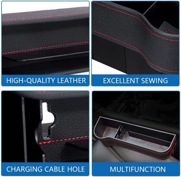 Car Seat Organisers * Pair * Driver & Passenger side * Premium PU Leather * - Image 5