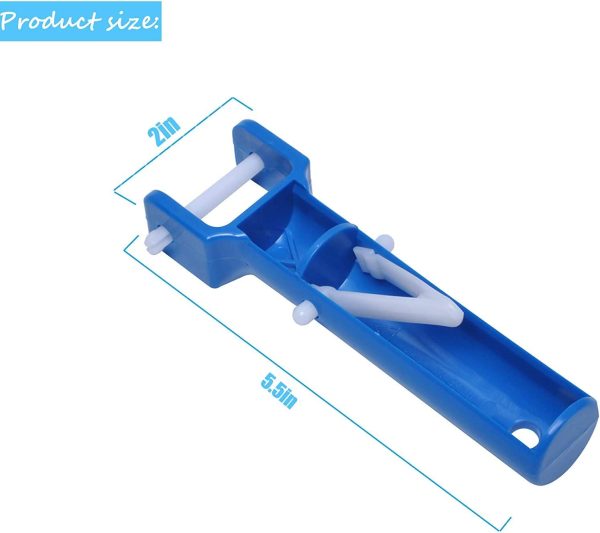 MEETOOT 2pcs Blue Color Vacuum Pool Brush Handle Universal Replacement Parts with V Clips and Pins for Swimming Pool Spa Vacuum - Image 6