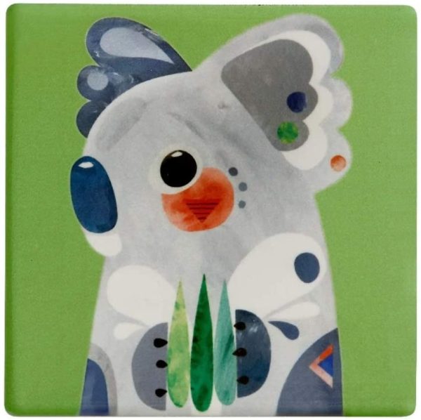 Pete Cromer Ceramic Square Coaster 9.5cm Koala - Image 5