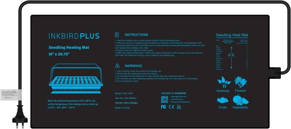 Inkbird Plus 20W Heating Mat Heat Pad Incubator 20.75"x10 for Garden Greenhouse Germination Hatch Breed Seelding Seed Starter Hydroponics - Image 9