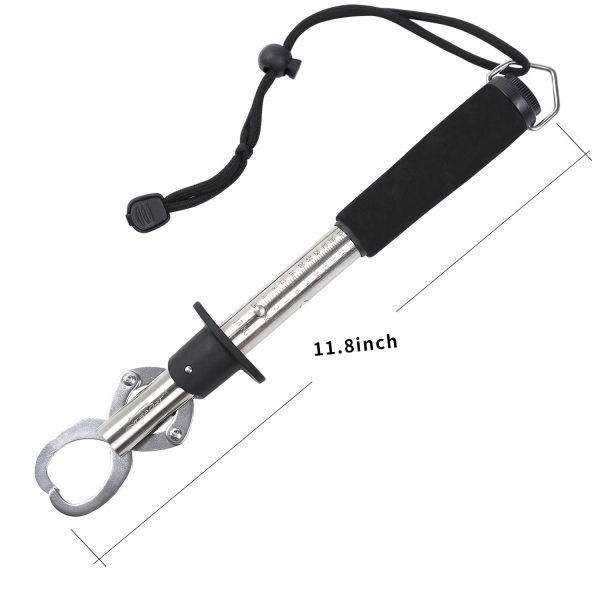 Entsport Fish Lip Gripper Fish Scales Professional Fish Holder Stainless Steel Fish Lip Grabber 40 Pound Fish Lip Grip Tool with Weight Scale - Image 3