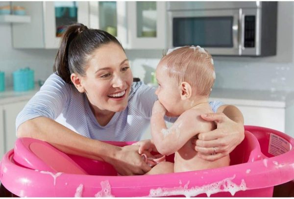 The First Years Newborn to Toddler Tub with Bath Sling, Pink - Image 7