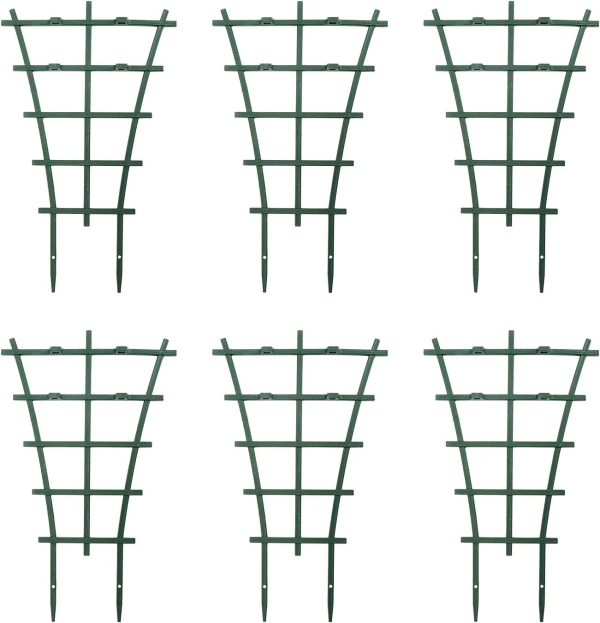 Indoor Plant Trellis WorthPlanet 6 Pcs Pot Trellis DIY Garden Support Superimposed Climbing Trellis Flower Supports for Mini Plants Potted Climbing Plants Vines W200005