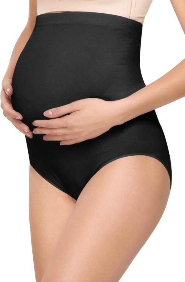 SUNNYBUY Women's Maternity High Waist Underwear Pregnancy Seamless Soft Hipster Panties Over Bump - Image 5