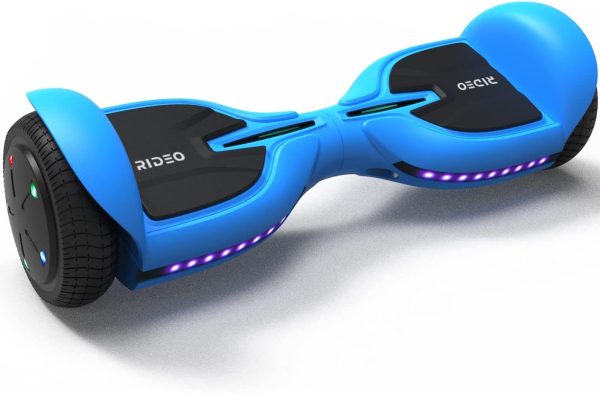 RIDEO Q3-C Hoverboard UL 2272 approved Electric Self balance Scooter 36v DC brushless dual 250w hub motor LED RGB light Bluetooth - Blue - Image 3