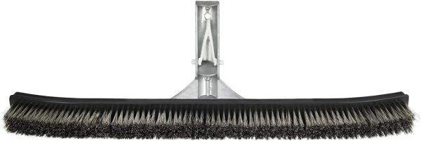 Poolmaster 20183, 18 Inch, 18-Inch Aluminum-Back Swimming Pool Algae Brush with Stainless Steel Bristles, Premier Collection, Black - Image 6