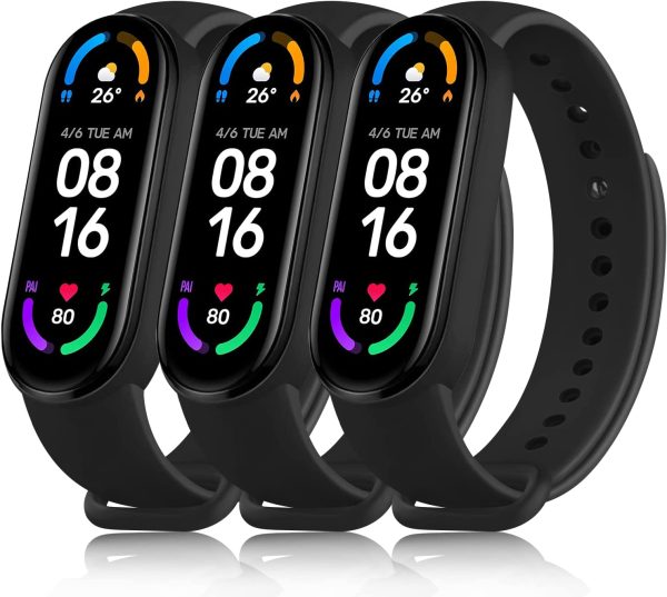 Sport Bands for Xiaomi Mi Band 5 & Xiaomi Mi Band 6, Soft Silicone Replacement Straps for Xiaomi Mi Band 5 / 6 Women Men - Image 5