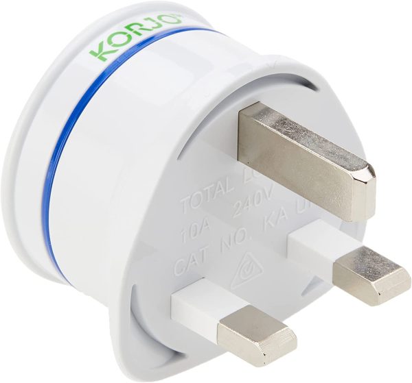 Korjo UK Travel Adaptor, for AU/NZ Appliances, use in UK, England - Image 2