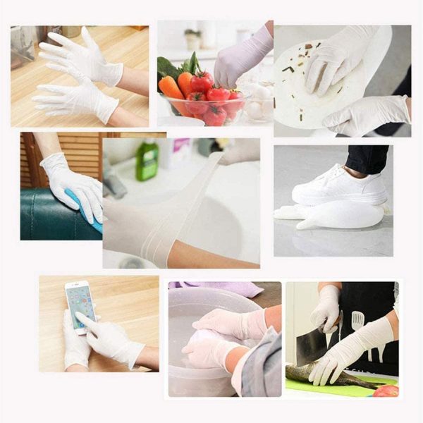 JEBBLAS Disposable Nitrile Latex Gloves Powder Free Excellent Tensile Tear Resistance Toughness Multi-Purpose Size Medium 100 Gloves Per Box (Medium) - Image 5