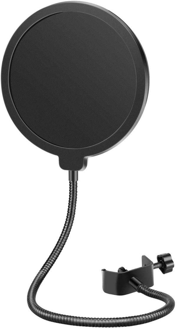 Neewer Professional Microphone Pop Filter Shield Compatible with Blue Yeti and Any Other Microphone, Dual Layered Wind Pop Screen With A Flexible 360 Degree Gooseneck Clip Stabilizing Arm - Image 7