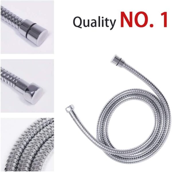 Shower Hose Shower Head Hose Extra Long Shower Hose Stainless Steel Replacement Shower Hose with Brass Fittings V7052A - Image 3