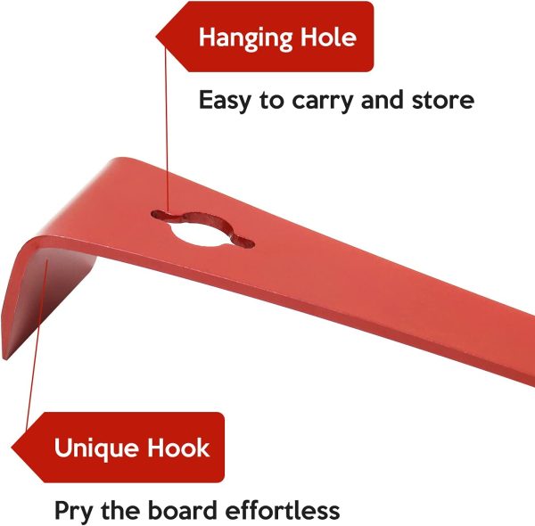 Stainless Steel Hook Hive Tool ValueHall Durable Bee Hive Hand Tool Beekeeping Tool Bee Hive Frame Lifter and Scraper Painted Red Beehive Beekeepers Extracting Scraper New Pry Trim Equipment V7G07 - Image 2