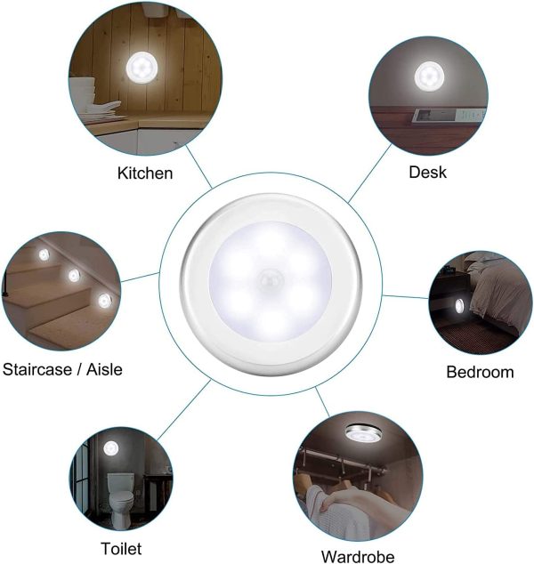 Motion Sensor Lights Indoor, LED Night Lights Step Lights Stair Closet Light Under-Cabinet Lighting, Stick-On Closet, Cabinet, Kitchen, Wall Lights for Stairs, Hallway, Bedroom, Bathroom - Image 7