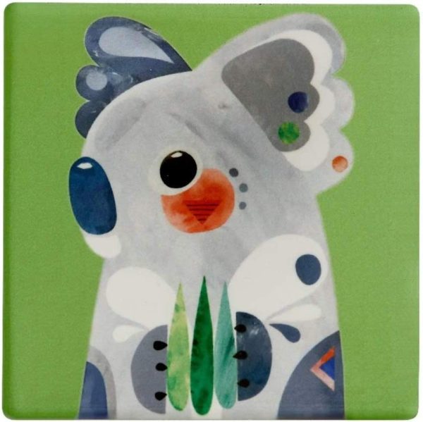 Pete Cromer Ceramic Square Coaster 9.5cm Koala - Image 3