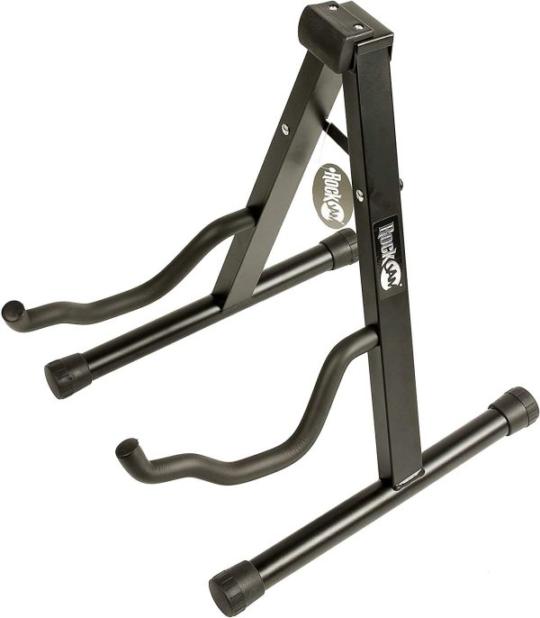 RockJam RJGS01 A-frame Folding Guitar Stand, Black - Image 2