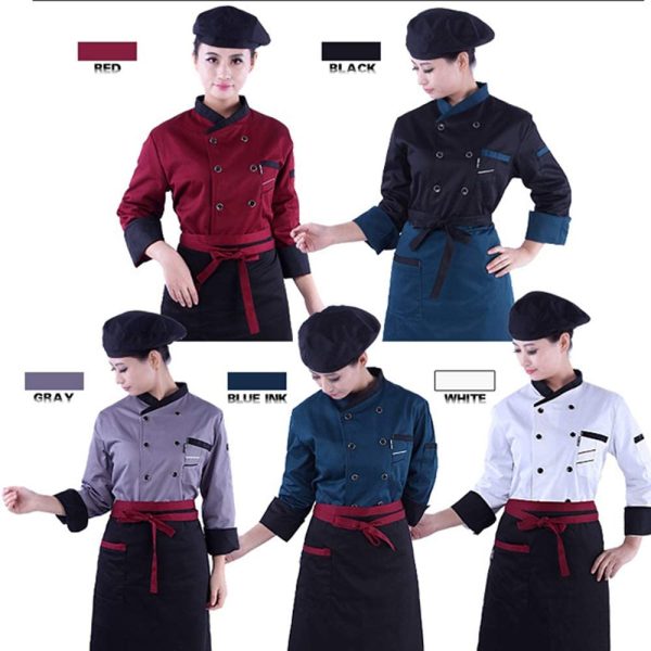 Generic Summer Breathable Chef Jacket Coat Kitchen Bakery Chefs Uniform Short Sleeve - Image 4