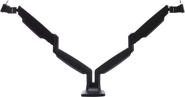 Smooth Full Motion Dual Monitor Adjustable Gas Spring Desk Mount - Black for Large Screens, Supports Up to 34 Inch Monitors, with 19.8 Lbs Max Weight Per Display, Easy Set Up - Image 3