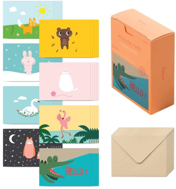 Message Befriend Card - Mix 40 Mini Postcards, 20 envelopes Package - Image 2