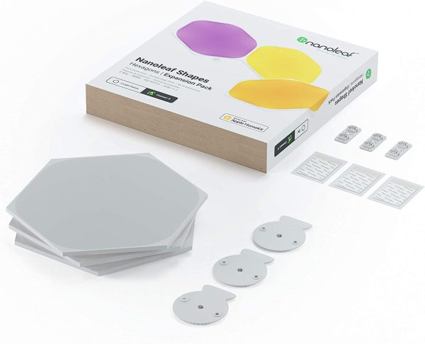 Shapes - Hexagon Expansion Pack (3 Panels), Assorted, 3 Pack Expansion Kit (NL42-0001HX-3PK)