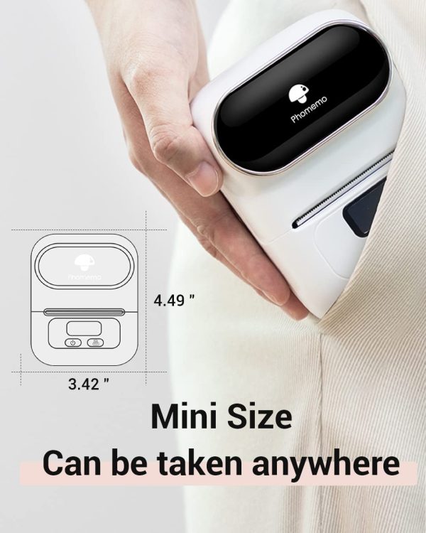 Label Maker Machine -  M110 Portable Bluetooth Thermal Label Printer. Sticker Maker, Barcode Printer for Clothing, Jewelry, Retail, Mailing, Compatible with Android & iOS System - Image 3