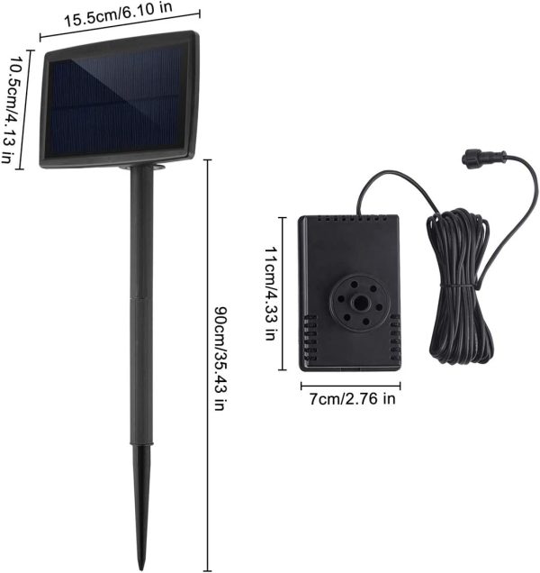 OCGIG Solar Power Fountain 180L/H Pump Pool Fish Garden Pond Watering Submersible Tool - Image 8