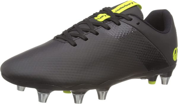 canterbury CCC Phoenix 3.0 SG Rugby Boots, Built for Soft Ground Play, Lightweight Feel, 8 Metal Stud Outsole, Made for Forwards, Black, - Image 6