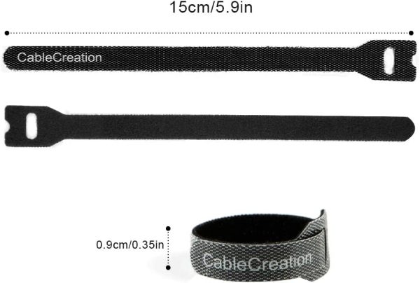 Cable Ties 6 inch,  50PCS Reusable Fastening Organizer Cord/Tie Wrap, Nylon Adjustable Cable Management, 6 ?? 0.35 inch/Black - Image 5