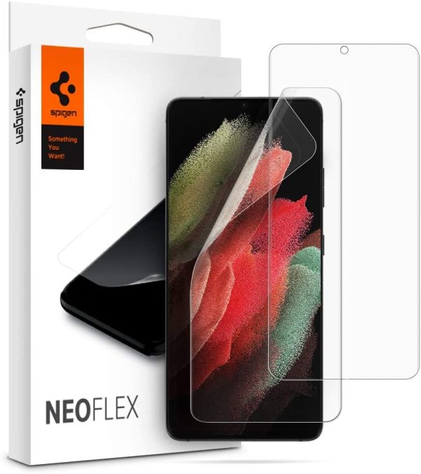 Spigen AFL02525 Neo Flex Screen Protector Designed for Samsung Galaxy S21 Ultra - Case Friendly - Image 6