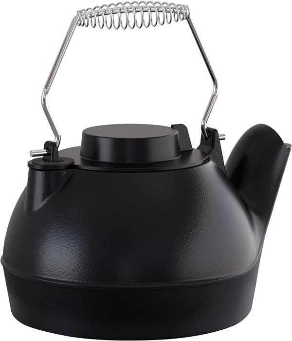 Fire Beauty Humidifying Iron Kettle??Stove Humidifier??Wood Stove Kettle??Cast Iron??Chrome handle??Matte Black - Image 6