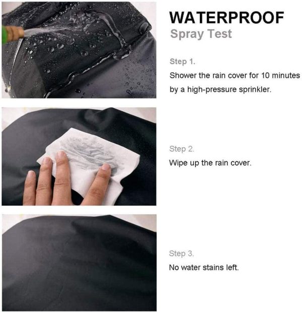 Waterproof Backpack Rain Cover Ultralight Portable Non-Slip Rainproof Dustproof Bag Pack Covers for Hiking Camping Outdoor Traveling Climbing Cycling Biking Accessories 30-40L - Image 3