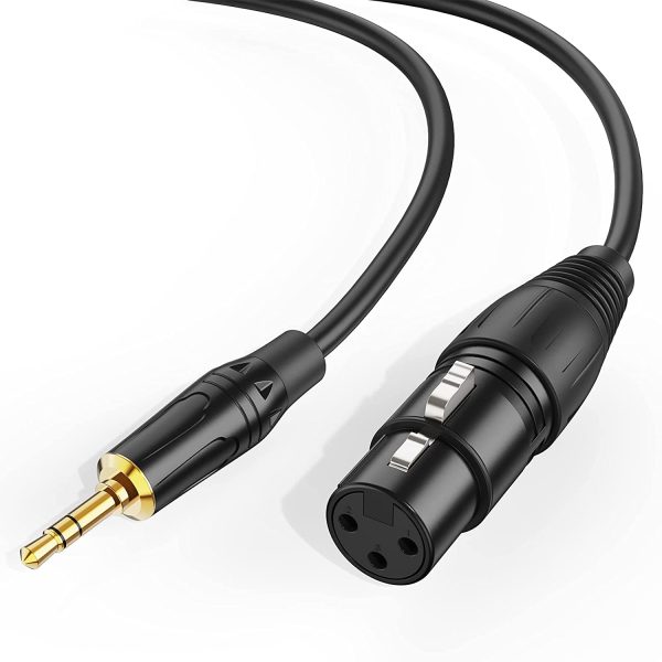 CableCreation (1/8 Inch) 3.5mm to XLR Cable, Balanced XLR Female to 3.5mm Microphone Cable 3 Feet/0.9M, Black - Image 6