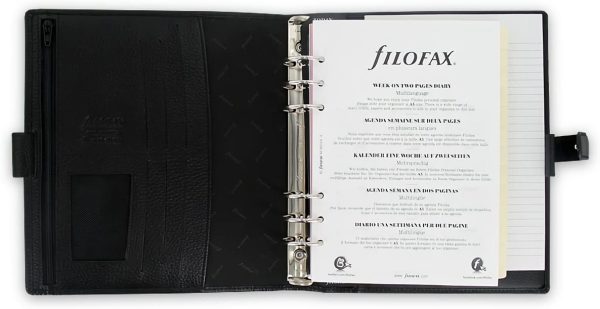 Filofax 18-025368 A5 Finsbury Organiser - Black - Image 2