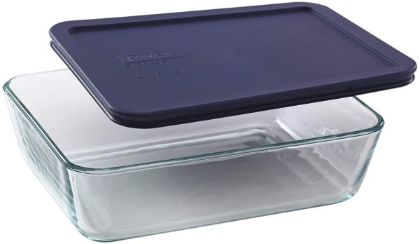 Simply Store Glass Food Containers With BPA Free Plastic Blue Lids (10-Piece Set) - Image 7